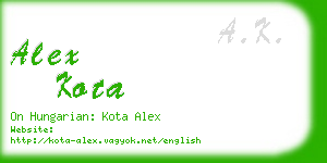 alex kota business card